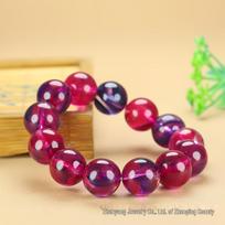Unisex Gold Amber Beeswax Bracelet - Wealth & Luck Beads, Perfect Birthday Gift Jewelry violetinė