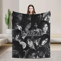 Tomb-Raider Lara Croft Antklodės Užvalkalas Vilnos Išgyvenimo Vaizdo Žaidimas Šilta Antklodė Sofai Lovai Antklodė Daugiafunkcinė 75x90cm black