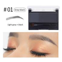 Lazy Two-color Eyebrow Powder With Eyebrow Brush Seal Natural Thrush juoda