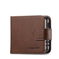 Leather Wallet Cover For Samsung Galaxy Z Flip 7 fe 6 5 4 3 Flip7 Flip6 Flip5 Flip4 Flip3 5G Phone Case with Card Holder Galaxy Z Flip4 ruda