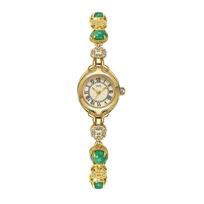 Niche High-End Jade Watch Chinese Wind Copper Coin With Alloy Watch Women'S Retro Waterproof Quartz Watch