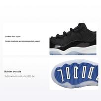 Air Jordan 11 Retro Low PS Space Jam Kids Sneakers Black Varsity-Royal White FV5116-004 31