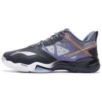 Li Ning Sonic Boom OP Minkšti Patogūs Neslystantys Kvėpuojantys Smūgius Sugeriantys Žemi Badmintono Batai Vyriški Batai Juodi Pilki Auksiniai AYZQ009-6 41⅔