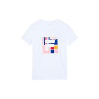 FILA Printed American Vintage Fitted Letter Crew Neck Short Sleeve T-Shirt Women Tops White F51W328151FWT M white