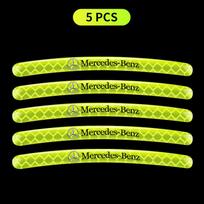 Car Wheel Hub Reflective Stickers Tire Rim Luminous Accessories for Mercedes Benz E C G M S A B Class AMG W176 W204 W212 GLC CLA W168 W202 5pcs benz