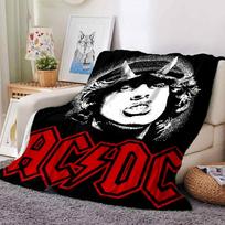 1pc ACDC Soft Flannel All Season Throw for Home, Office, Outdoor UseDurable Comfort Soft Warm Throw for Home 80x120cm