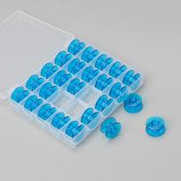 DIY household sewing machine blue box of 25, special shuttle core, thread core, plastic shuttle core, shuttle core storage box