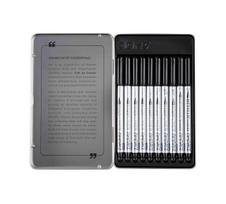 AMARIZ Doms Pigment Fine Point Liner Marker Set 10 Black Precision Drawing Pens For Art Office Home School Sketch Use