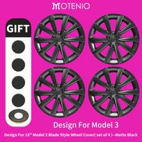 4PCS Design For TESLA Model 3 2017-2023 18 Inch Arachnid Style Wheel Cover Hubcaps Cap Only For Model 3 Wheel Cover Accessories Blade Style