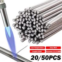Nauji 1,6/2,0 mm aliuminio suvirinimo strypai, lengvai lydomi, žemos temperatūros, su šerdimi, 33 cm suvirinimo vielos užpildymo strypas 2.0mm x 20pcs