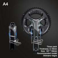 Bicycle Crank Arm Protective Sticker Frame Tape Protective Film Tape Anti-collis gray