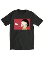 Yoshitomo Nara Guitar Summer T-Shirt Wounisex T Shirt New Tees T-Shirt Wounisex Hort Sleeves Wounisex Clothes S įvairiaspalvis