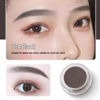 Waterproof Long-Lasting Natural Eyebrow Dye & Powder, 3D Light Brown, Smudge-Free, Perfect for Beginners and Parties 4g white