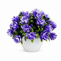 Multicolor Artificial Flower Bonsai Plastic Photo Props Fake Flowerpotted Accessories Ornaments Simulation Flower Office violetinė