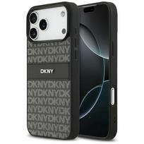 DKNY Case Repeat Texture Pattern with Tonal Stripe for iPhone 17 Pro Max black