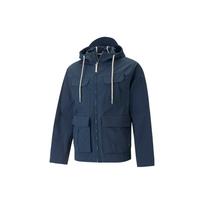Puma Vienspalvė striukė su užtrauktuku su gobtuvu, daugiakišenė austinė laisvalaikio striukė Unisex striukė Midnight-Blue 537962-16 XL black