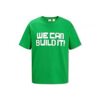 Levis FW22 Solid Color Letter Print Crew Neck T-Shirt Men Tops Green A5442-0001 L