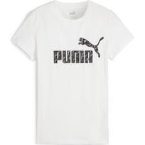 Puma Letter Print American Vintage Sports Casual Crew Neck Short Sleeve T-Shirt Women Tops White 630856-02 L gray
