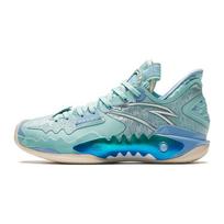 Anta Kids Crazy Tide 5 Shock Absorbing Wear Resistant Low Top Basketball Shoes Kids Basketball Shoes Blue Green 312331101-1 40