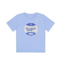 Nike X MLB Collaboration Kids Los Angeles Dodgers Baseball Logo Print Crew Neck Short Sleeve T-Shirt Kids Tops Sky-Blue 3Z3B7SAHL-LAD XL