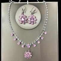 Premium Zircon Earrings Necklace, Flash Necklace Set, Western Wedding Bridal Accessories Alloy Earrings.
