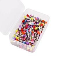 Nigf 100Pcs Dental Nylon Latch Small Flat Polishing Brushes Disposable Prophylaxis Brush Head for Lab Care