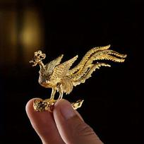 1pc Lucky Spread Wings and Step on The Clouds Phoenix Figurine Ornament Home Decoration Good Luck Phoenix Nird Statue šviesiai pilka spalva