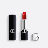 Dior Rouge Dior 999 Satin Hydrating Lipstick, Iconic Red Moisturizing Long-Wearing Lipstick 3.5g raudona