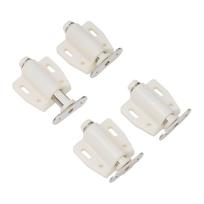 Set of 4 Magnetic Push Latches for Cabinet Doors Effortless Touch to Open Design for Bathroom and Wardrobe Applications smėlis