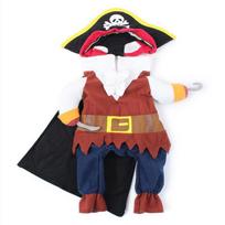 Halloween Pirate Costume for Dogs Cats Funny Pet Cosplay Fancy Dress Party Outfit Chihuahua French Bulldog Jacket S