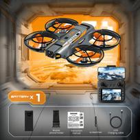 Naujas modelis A21 Pro VR dronas 8K Profesionalus oro fotografijos HD dviguba kamera Pažangi kliūčių vengimo bešepetėlinė galia Sulankstomas FPV UAV 1 battery juoda