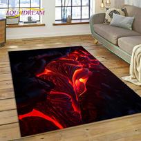 Volcano 3D Lava Magma Rug Carpet for Living Room Bedroom Home Decor,Floor Mat Non-slip Decoration for Sofa Kitchen Doormat Gift 40x60cm( 15x23in )