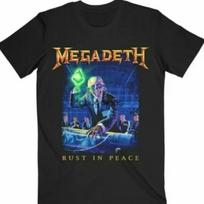 Megadeth-Rust In Peace T-shirt Funny Black Cotton Tee Vintage Gift For unisex unisex 5XL įvairiaspalvis