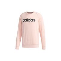 Adidas Neo Logo Print Crew Neck Pullover Sweatshirt Men Tops Pink DT8306 XL