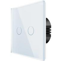 Spring Jungiklis WT-201 WIFI 2gang(N&L) 1000W/G, 86mm x 86mm x 35mm, 110V – 240V AC, 5A, 1000W, -20 iki 70 C