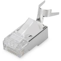 Digitus Modulinis kištukas apvaliam kabeliui, CAT 6A, 100 vnt, AK-219604, RJ-45, 8 laidai, apsaugotas, fosforo bronzos jungtys