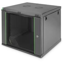 Digitus Sieninis montavimo kabinetas DN-19 09-U-EC-SW, 60cm, 45cm, 50.5cm, 9U, juodas, cinkuotos bėgeliai