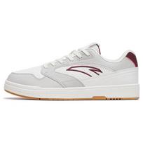 Anta Street Skateboarding Shoes Lightweight Slip Resistant Durable Low Top Women Sneakers Gray White 922318016-2 35.5 white