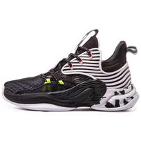 Anta Heat Wave 2 Mid Basketball Shoes Men Sneakers Black White 112031105-4 42
