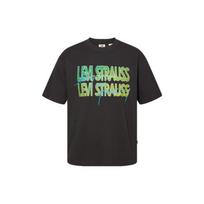 Levis Loose Fit Round Neck Letter Print T-Shirt Men Tops Black A6401-0003 S