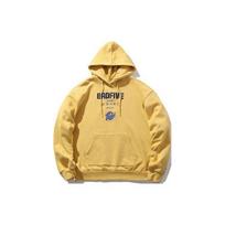 Li Ning X Tide Collaboration Badfive Loose Pullover Hoodie Men hoodies Yellow AWDPD61-3 L