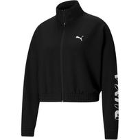 Puma Modernus Laiškų spausdinimo stovas apykaklė Sportinė striukė Moteriška striukė juoda 588732-01 L black