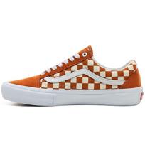 Vans Old Skool Pro Golden Oak Checkerboard Unisex Sneakers VN000ZD4UZW 44 white