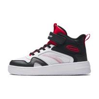 Anta Kids Non-Slip Wear-Resistant Mid-Top Kids Skate Shoes Kids sneaker White Black Red A312338034-2 36