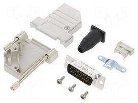 D-Sub HD | PIN: 26 | male | angled 45° | soldering | for cable | UNC4-40