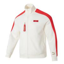 Puma Logotipas Dryžuota Spalvų Blokų Laisva Kasdienė Striukė Su Stovu Vyriškos striukės Baltos 536579-93 M white