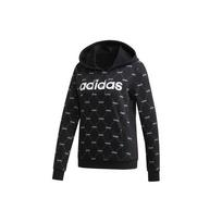 Adidas Neo Logo Printed American Style Casual Hoodie Women Hoodies Black EI6255 S