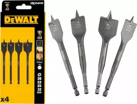 Gražtas komplektas 4 wiertel udarowych plaskich do drewna 14, 18, 22, 25, 32mm DeWalt [DT4797-QZ] serii EXTREME Impact