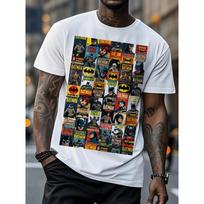 Europos dydžiai [Batman Classic Grafinis Marškinėlis] 1 vnt. Vyriškas Justice League Batman Classic Grafinis Marškinėlis S balta