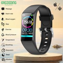 SACOSDING Sports Wristband With HD Screen Waterproof Sleep Heart Rate Monitoring  Step Counting Sports and Health Smart Wristband